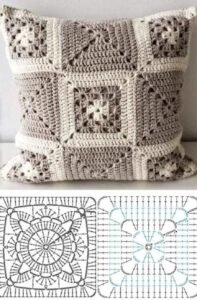 Tutoriel Crochet  Comment Réaliser un Coussin en Carrés Granny Facilement – Guide Complet 