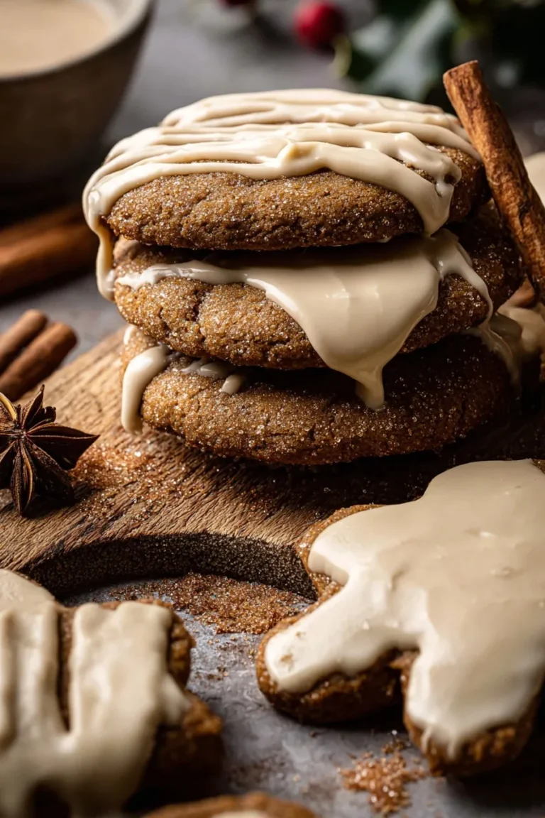 Weiche Gingerbread-Latte-Kekse mit Braunbutter-Glasur