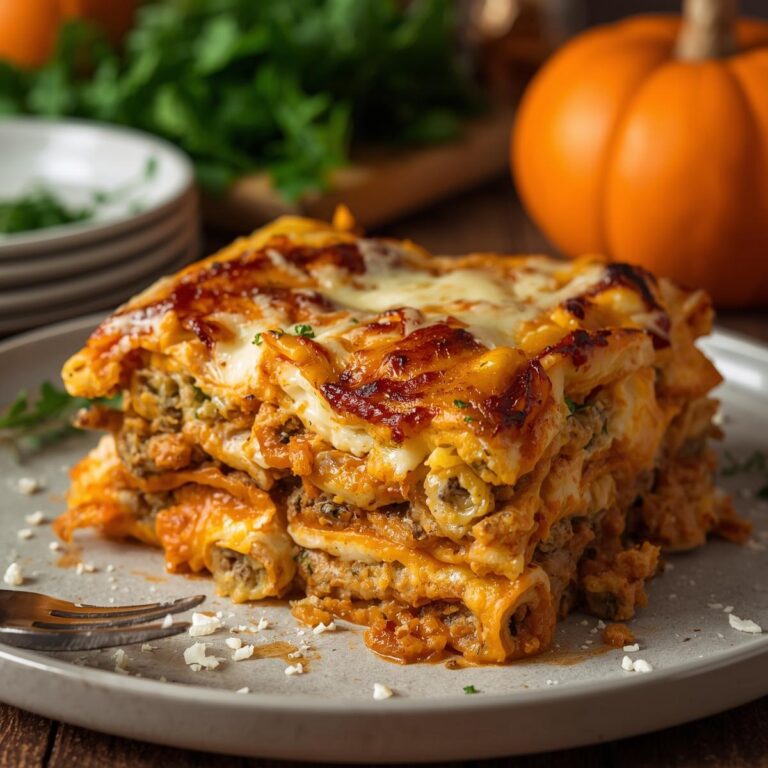 Himmlische Vegetarische Kürbis Lasagne