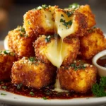 Goldbraun gebackener Feta im Airfryer