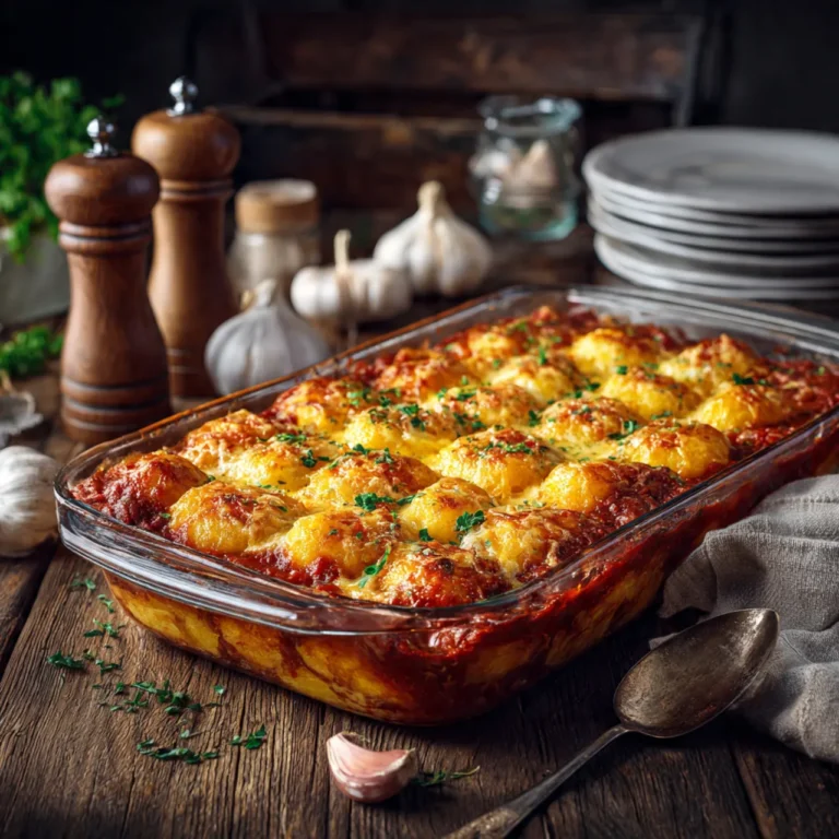 Herzhafter Kroketten-Hack-Auflauf für die ganze Familie