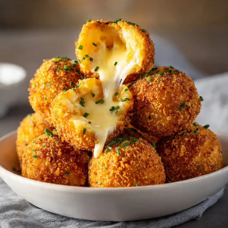 Käse-Kartoffelpüree-Bällchen aus dem Airfryer